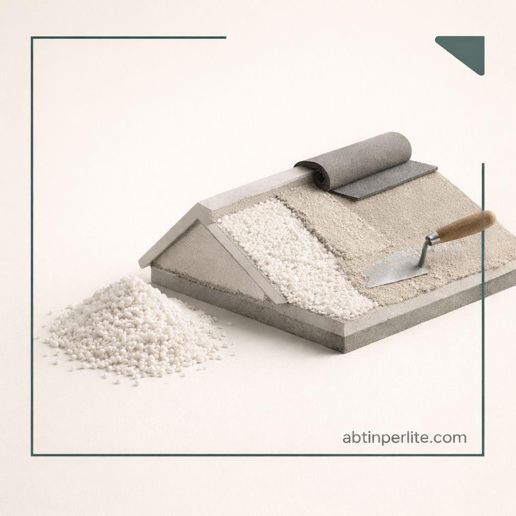 پرلیت برای شیب‌بندی سقف | راهنمای اجرای ملات پرلیتی بام، مزایا، گرید مناسب و خرید