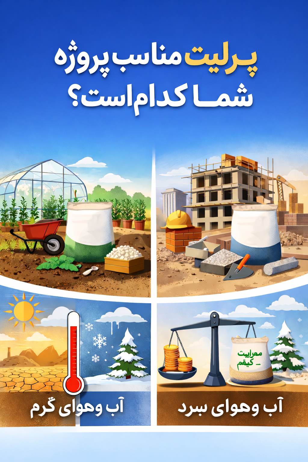 پرلیت مناسب پروژه شما کدام است؟